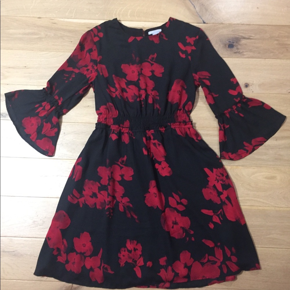 H&M size 8 floral A-line dress
